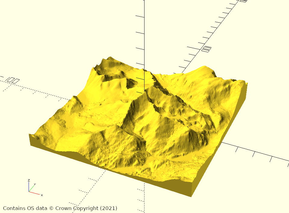 Plain model of Snowdon