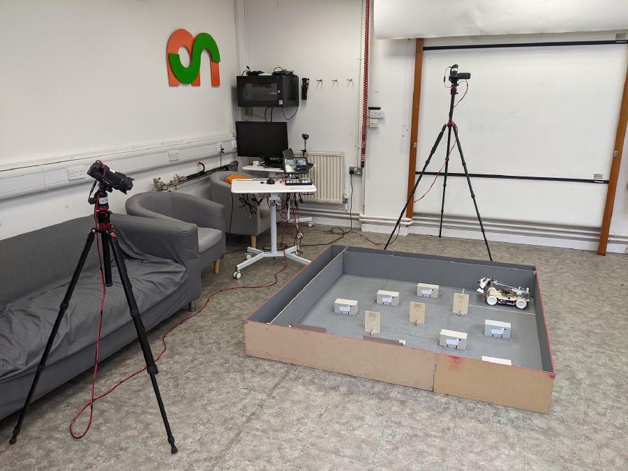 Course set up for filming