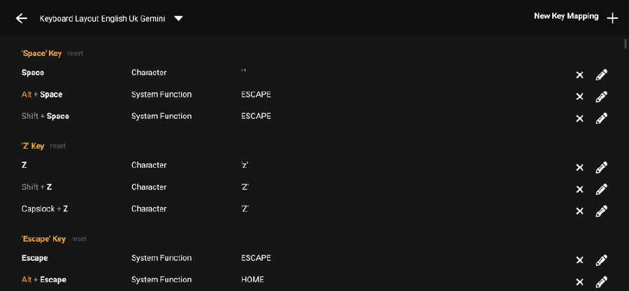 Keyboard mapper app